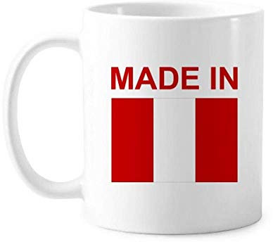 Taza de cerámica de cerámica Made In Peru Country Love de cerámica para café y porcelana