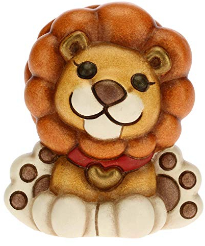 THUN - Smiley Leo - Living, Dekorationsgegenstände für das Haus - Geschenkidee - Linie Thunimals - Keramik - 5 x 4,2 x 5,5 h cm
