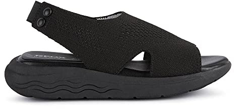 Geox Damen D Spherica Ec5 D Sandalen, Schwarz, 39 EU