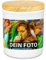 PR Print Royal Aufbewahrungsdose selbst gestalten mit Text/Foto - Vorratsdose Personalisieren - Keramik mit Holzdeckel & Silikonring, Lebensmittelecht, Aufbewahrung, 370 ml