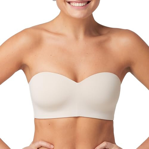 Maidenform Women's Tailored Strapless Wire Free Bra, Almond, M