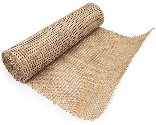 Rouleau de cannage- Rotin pour cannage-Sangle en rotin naturel de 45 cm de large pour projets de cannes | 45 cm de large x 60 cm de long| Tige pré-tissée en maille ouverte