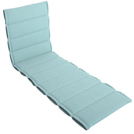 LILENO HOME Sonnenliege Auflage als [1er Set - Rollliege] in Petrol - Gartenliegen Auflage perfekt für Strandliege - Polster Auflage für Gartenliege (200x60x4,5cm)