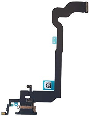 DHLK® Ladebuchse Dock Connector kompatibel mit iPhone X - Dock ConnectorFlex, Schwarz (A1865, A1901, A1902)