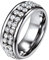 Richsteel Herren Ring gedreht Schmuck für Männer mit Zirkonia Edelstahl Größe 54.5 Farbe Silber