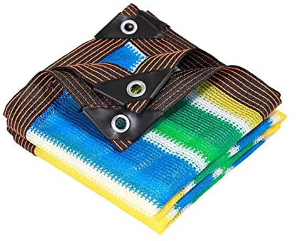 LIGUOYI Voile Ombrage Rectangulaire 5x3m(16'x10') Perméable À L'air Toile pour Pergola Multicolore Protection Solaire Coupe-Vent Antis UV pour La Maison Jardin Balcon Porches Clôtures