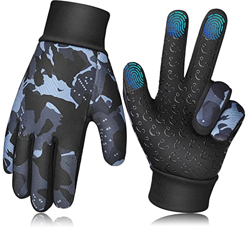 Handschuhe Jungen Kinderhandschuhe Wasserdicht Winddicht: 6-8 Jahre Mädchen Jung Schwarz Smartphone Touchscreen Gloves Warm Radhandschuhe Stulpen Kleinkinder Fuer Outdoor Warme Reithandschuhe