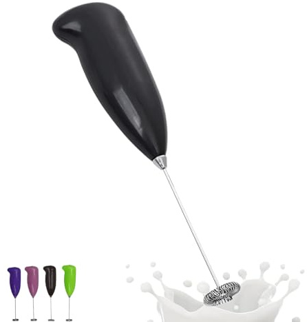 Milk Frother Handheld, Foam Maker for Lattes, Whisk Drink Mixer for Coffee, Mixer, Mini Foamer for Cappuccino, Frappe, Matcha, Hot Chocolate,Egg (Random Color)
