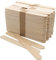 YXHZVON Palos de madera para helado, 100 unidades, espátulas de madera, 15 x 1,8 cm, palitos de madera para manualidades, jardín, etiquetado de plantas, abedul, color básico