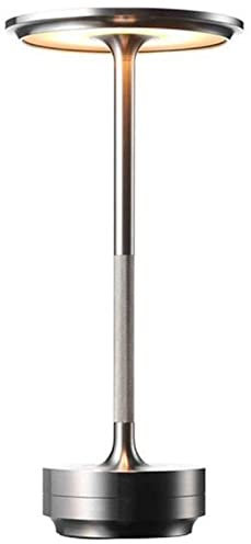 Lámpara de mesa metálica inalámbrica, en forma de I, regulable, recargable, impermeable, luz de escritorio, control táctil, luces LED decorativas para restaurante, decoración de bar transparente