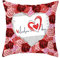 1 Kissenbezug 40x40cm, Zierkissenbezüge Pink Rot Herzrose Polyester Kopfkissenbezug Sitzkissen Dekokissen Couchkissen Dekoration