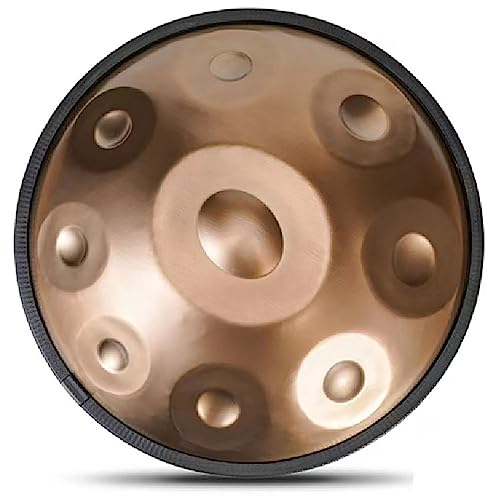 10 pcs Handpan-Trommelinstrument in g-Moll, 18 Zoll kleine Handpan-Trommel aus Stahl, mit Handpan-Tasche, Trommelstativ, 2 Handpan-Schlägern, staubfreiem Tuch, für professionelle Audioproduktion