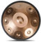 10 pcs Handpan-Trommelinstrument in g-Moll, 18 Zoll kleine Handpan-Trommel aus Stahl, mit Handpan-Tasche, Trommelstativ, 2 Handpan-Schlägern, staubfreiem Tuch, für professionelle Audioproduktion