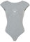 EMPORIO ARMANI Damen-Body aus Stretch-Baumwolle mit ikonischem Band mit Logo, HELLGRAU MELANGE, M