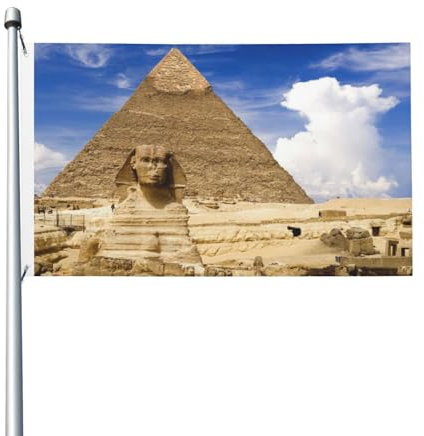 Pyramiden von Ägypten-Flagge, 90 x 150 cm, doppelseitig, Gartenflaggen, Willkommensflaggen, Banner, Dekoration für Innenhof, Veranda, Rasen