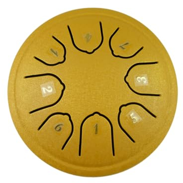 summina Handtrommel Zungentrommel Zungentrommel aus Stahl Schlagzeug Stahltrommel Zungentrommel aus Stahl, 4 Zoll, 8 Noten, C-Taste, Schlaginstrument, tragbare Balsamtrommel mit Trommelschlägeln für