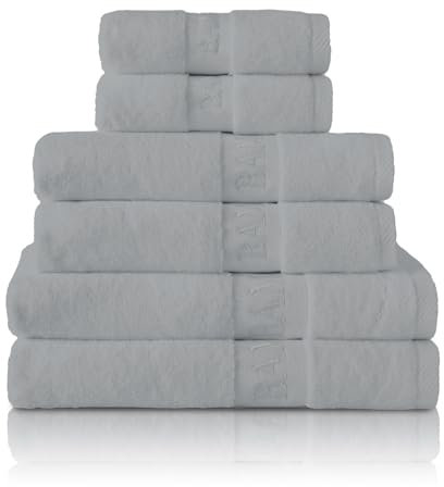 GC GAVENO CAVAILIA Lot de 2 Serviettes de Toilette en Bambou 500 g/m² très absorbantes pour Salle de Bain (50 x 80 cm) – 60% Bambou, 40% Coton – Très Douces – Argenté