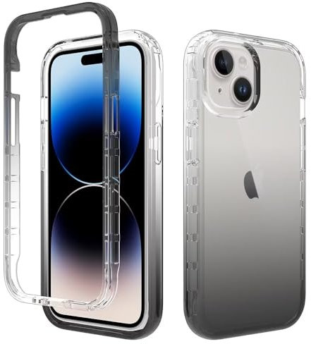 Beajew 2 en 1 Coque pour Samsung Galaxy A51 5G, 360° Protégé Téléphone Etui Double Face Case Transparent Portable Intégrale Coque, TPU Bumper Case Coque pour Samsung Galaxy A51 5G - Noir