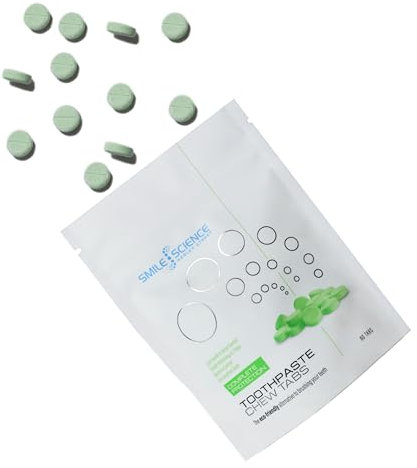 Smile Science Harley Street Complete Protection Toothpaste Tabs | 60 Tablets | Eco- Friendly | Sustainable Packaging | Solid Toothpaste