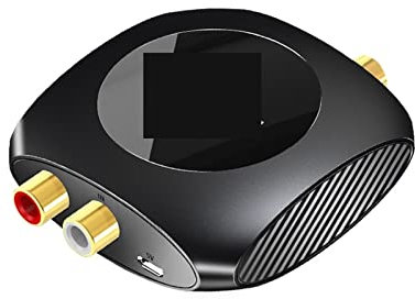 96KHz Analog-Digital-Audio-Konverter 2RCA zu SPDIF optischer Koaxial-Adapter TV zu Lautsprecher Subwoofer-Verstärker, für Laptop, Fernseher, Projektor, HDTV-Display(1 UK)