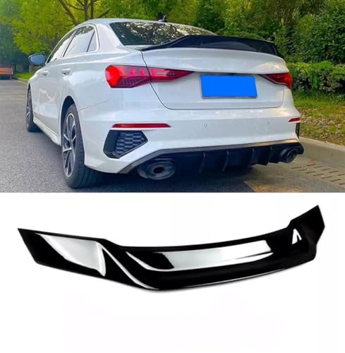 For Auto Perfectionists UK Rear High Kick Ducktail Boot Spoiler Compatible With Audi A3 S3 RS3 8Y Saloon 2020-2024 ABS Gloss Black