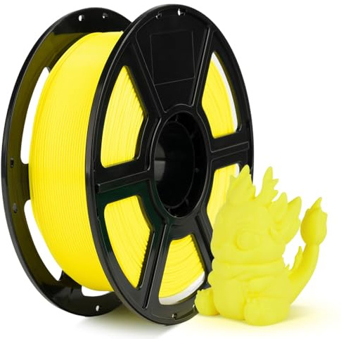 FLASHFORGE Rapid PLA Filament 1.75mm, High Flow Speedy 3D Printer Filament, Experience Exceptional Performance with 500mm/s High-Speed Printing, Neatly Wound & Top-Notch Filament (Nero Yellow)