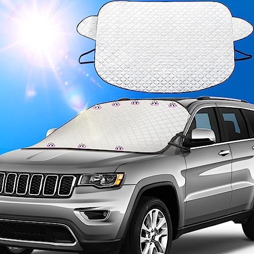 Sonnenschutz Auto Frontscheibe, Auto Frontscheibenabdeckung,Auto Sonnenblende Frontscheibenabdeckung, Sonnenschutz Auto Frontscheib Autoscheibenabdeckung Thermomatte Fahrerhaus UV,Sonne