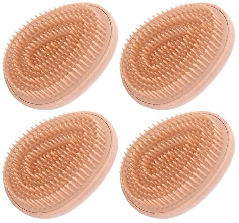 Pongnas Detangling Brush, 4pcs Wheat Straw Hair Brush Egg Shape Detangling Brush Portable Styling Comb Hair Brush for All Hair Types
