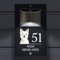 Custom Signs Solar Illuminated Modern Anthracite Grey House Number Sign 24cm x 14.5cm Westhighland Terrier Grey Front Design