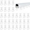 100Pcs Plastic Curtain Track Clip Buckle, Curtain Rail Gliders Hooks White Multi-use Slider Roller Hooks for Window Bathroom Doors Car Curtains