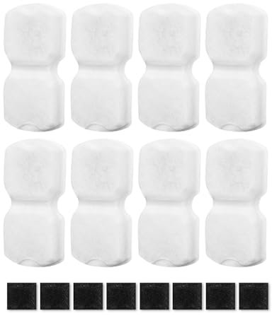 Haliya 8 juegos de filtros para fuente para gatos Giotohun, 2,2 l, fuente de agua (8 + 8)