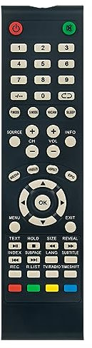 Mando a Distancia de Repuesto Aptos para Nevir LED LCD TV NVR-7423-32HD-N NVR-7420-42HD-N NVR742042HDN NVR742332HDN