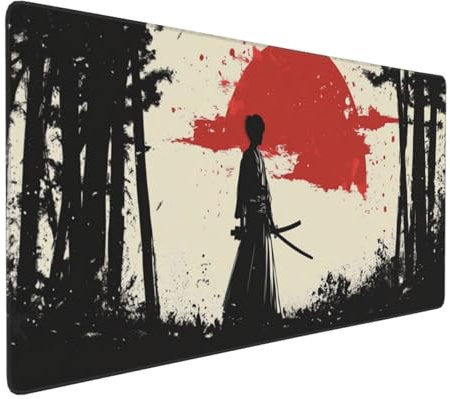 Large Gaming Mouse Pad 700x400mm Extended Mouse Mat XXL, Japanese Anime Mouse Mat Gaming, Improves Speed Precision, Big Mousepad with Non-Slip Rubber Base and Stitched Edge, for Home/Office/Gamer P312