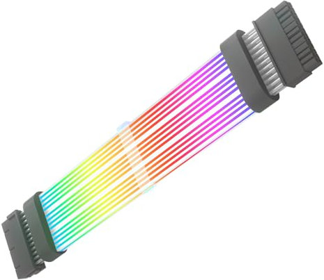 24 Pin Power Extension Cable Addressable Argb Soft Bendable Silicone 5v3pin for Computer PC Case Addressable Connector