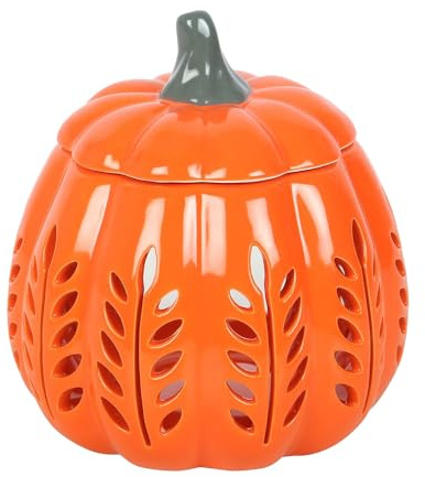 Something Different Leaf Cut Out Pumpkin Oil Burner (One Size) (Orange)