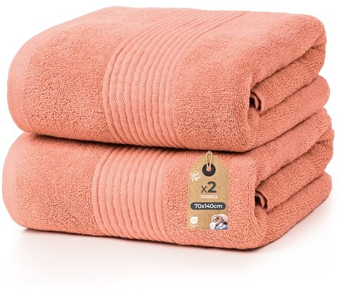 Cloud Pillow 2er Set Badetücher 70x140 cm 100% Baumwolle, 500 g/m2 | Duschtuch, weich, saugstark und langlebig, Oeko-TEX, ideal für Bad & Wellness