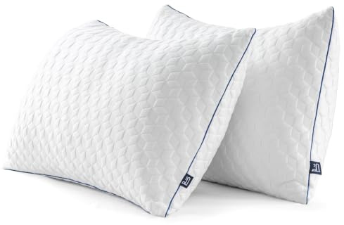 BedStroy Shredded Memory Foam Bed Pillows Hotel Quality 48x74cm Pack of 2