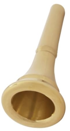 Goldenes Hornmundstück aus Kupfer für Anfänger, Leicht Tragbar | Instrumentenzubehör für Schule und Konzert, Leicht zu Reinigen, Kompakt, Langlebiges Ersatzteil für Horninstrumente