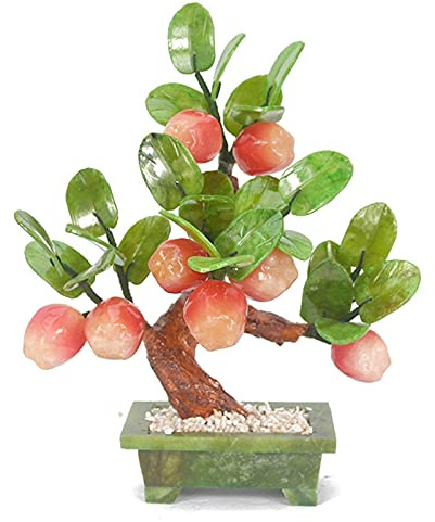 Árbol de simulación Bonsai de Jade Manzano Bonsai de Jade Bonsái Decorativo Exhibición de Escritorio Adornos para macetas para el hogar Oficina Tienda Decoración Zen Árbol de simulación (pequeño)