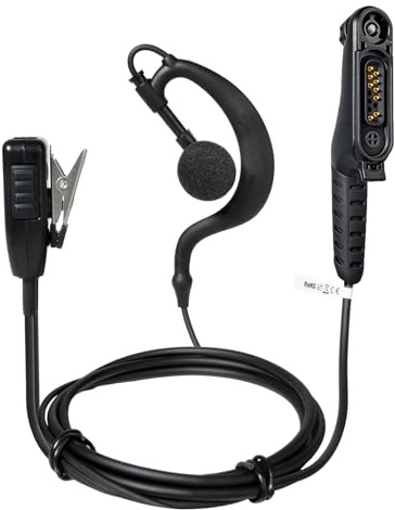 HYSHIKRA Walkie-Talkie Auriculares con micrófono compatibles con Motorola R7 R7a N30 N50 N70, Ion y MXP600 Multi Pin Radio bidireccional para guardaespaldas de Seguridad (Forma G)