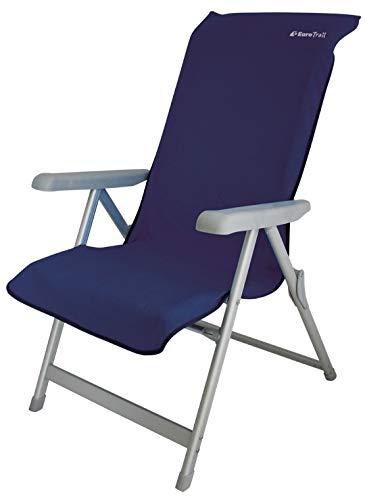 Eurotrail stuhlbezug Frottee 135 x 60 cm Baumwolle blau