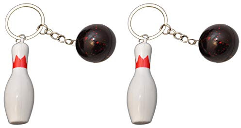 2 X Bowling PINS mit Bowlingkugel Schlüsselanhänger Kegeln Kegel Pin by schenkfix