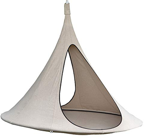 Vivere Cacoon Songo Hängesessel, Olefin-Leinwand, 200 kg Tragkraft, Sandfarben