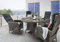 Destiny Sitzgruppe Palma Luna 4X Hochlehner + Tisch Ø120x75cm, Vintage grau