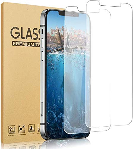 2Pack Glass Screen Protector Compatible with iPhone 12 Mini, Premium Tempered Glass Screen Protector for Apple iPhone 12 Mini 5.4'' 9H Hardness, 0.3mm Thick (Transparent)