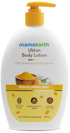Mamaearth Ubtan Body Lotion with Turmeric & Kokum Butter for Glowing Skin – 400 ml