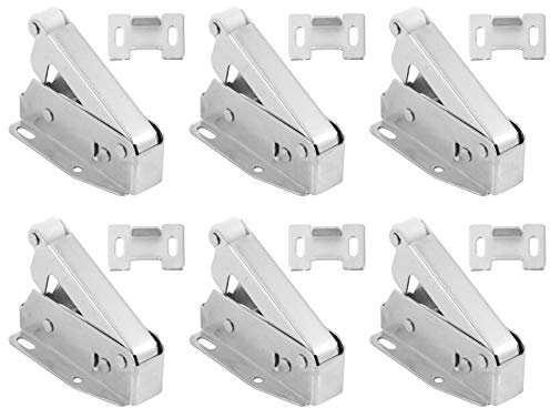 Chiusure Magnetiche a Molla per Ante, Push Rimbalzo Autobloccante Fermo Fermo a Molla con 36Pcs Vite per Armadio Cassettiera Camera Letto(6Pcs)