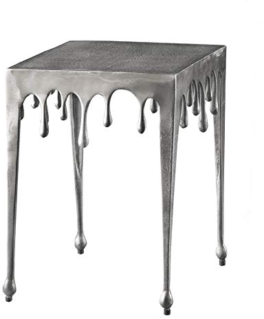 Riess Ambiente Extravaganter Beistelltisch Liquid LINE S 34cm Silber Tropfen-Design Wohnzimmertisch Tisch