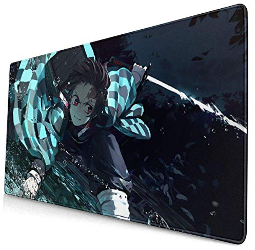 Wtbew-u XXL Mousepad,Gaming Mauspad, Gaming Mauspad Anime Demon SLA-yer: Kimetsu No Yaiba wasserdichte Optimale Gleitfläche Anti Rutsch Gaming Matte Verbessert Präzision und Geschwindigkeit 800X300X
