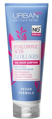 Urban Care Hyaluronic Acid & Collagen Extra Volumizing Strong & Healthy Growth Shampoo No Sulfate, 250ml